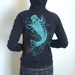 SALE Japanese Koi womens  Zip Up Hoodie only S