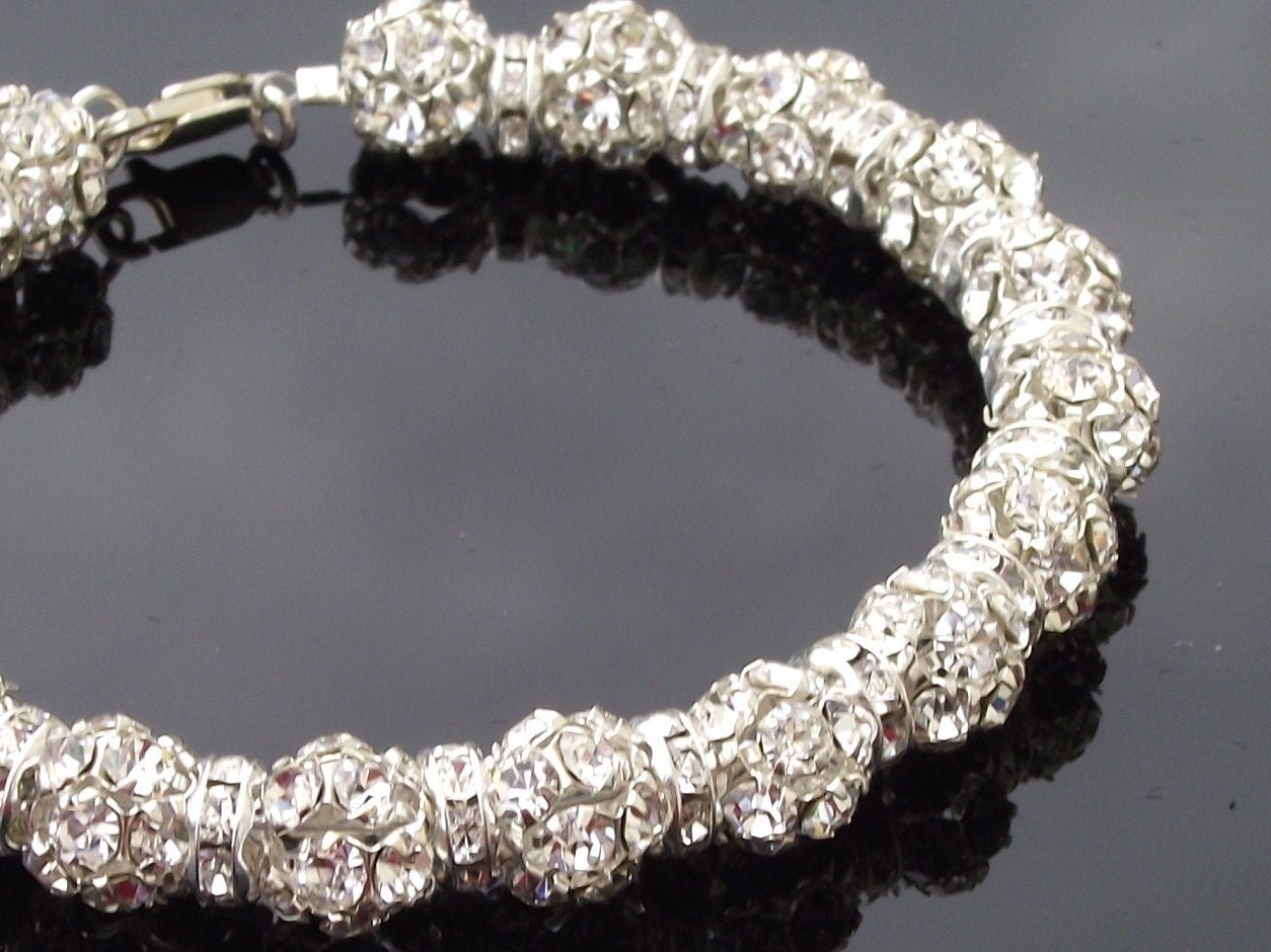 Perfect Bridesmaid Crystal Bracelet, Swarovski Crystal Encrusted Bracelet, JOY