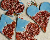set of 4 Alice button.....she is a sew on button