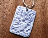 Porcelain Pendant--Lovely Bird Tile