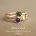 Pick 3 - Mother's Day Every Day - Tiny Stacking Rings - Sterling and fine silver - Your choice of birthstones or any stone