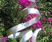 Contemporary Metal Abstract Garden Sculpture Art / Whisper Twist By Jon Allen