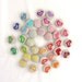 Red Hearts - Hand Embroidered Buttons