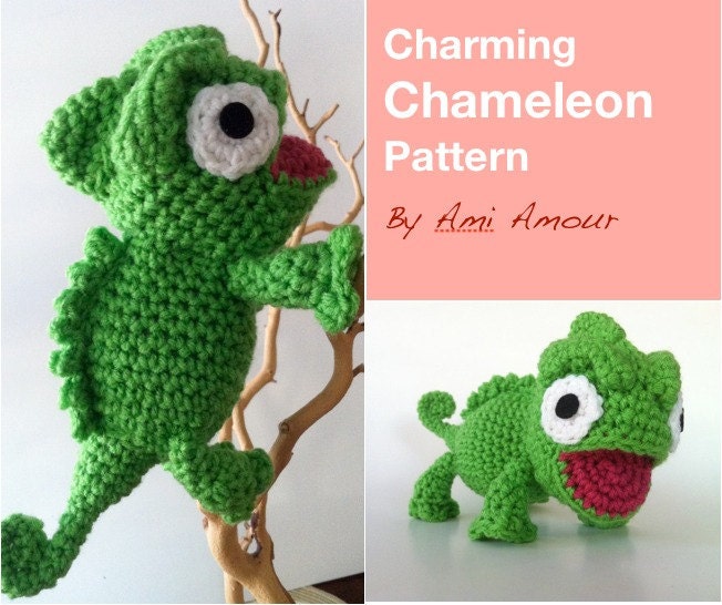Charming Chameleon Pattern Amigurumi Crochet PDF