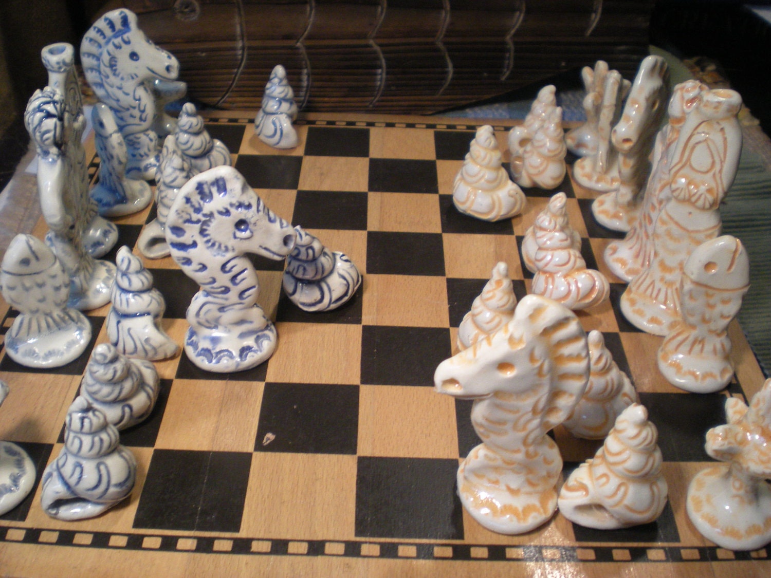 MADE TO ORDER custom color designer nautical chess set