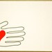 Letterpress Mini Notes, Share the Love, set of 6 with envelopes, Ready to Ship