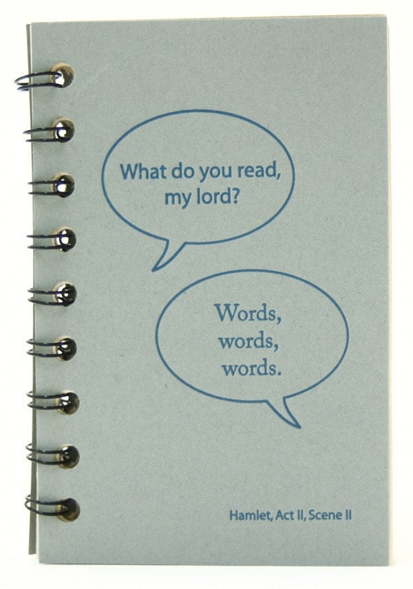 Reading Diary, Journal or Organizer, keep track of what you read (words, words, words), For book lovers. Ready to Ship