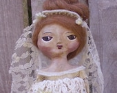 Primitive Folk Art Cloth and Clay Art Doll Quarterly