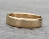 Recycled 14k Yellow Gold Wedding Band, Made to Order