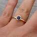 CLEARANCE - Fair Trade AAA Australian Sapphire and Recycled 14k Yellow Gold Ring, Size 7.5