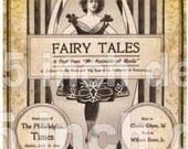 FaiRyTaLeS DIGITAL COLLAGE SHEET backgrounds antique postcards vintage ledger paper altered art hang tags atc supplies scrapbooking