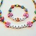 Rainbows & Butterflies Personalized Name Necklace and Bracelet Jewelry Set toddler preschool girls kids size Big Sister Stocking Stuffer