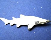 Silver Grey Nurse Shark Brooch