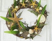 Seashells Wreath Beach Home Decor Nautical Wreath