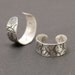 Toe Ring Circles Silver Sterling Adjustable Wide Band Toering