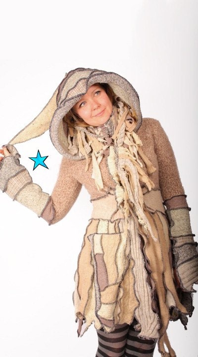 Elf Coat by Katwise - Recycled Jumper TUTORIAL