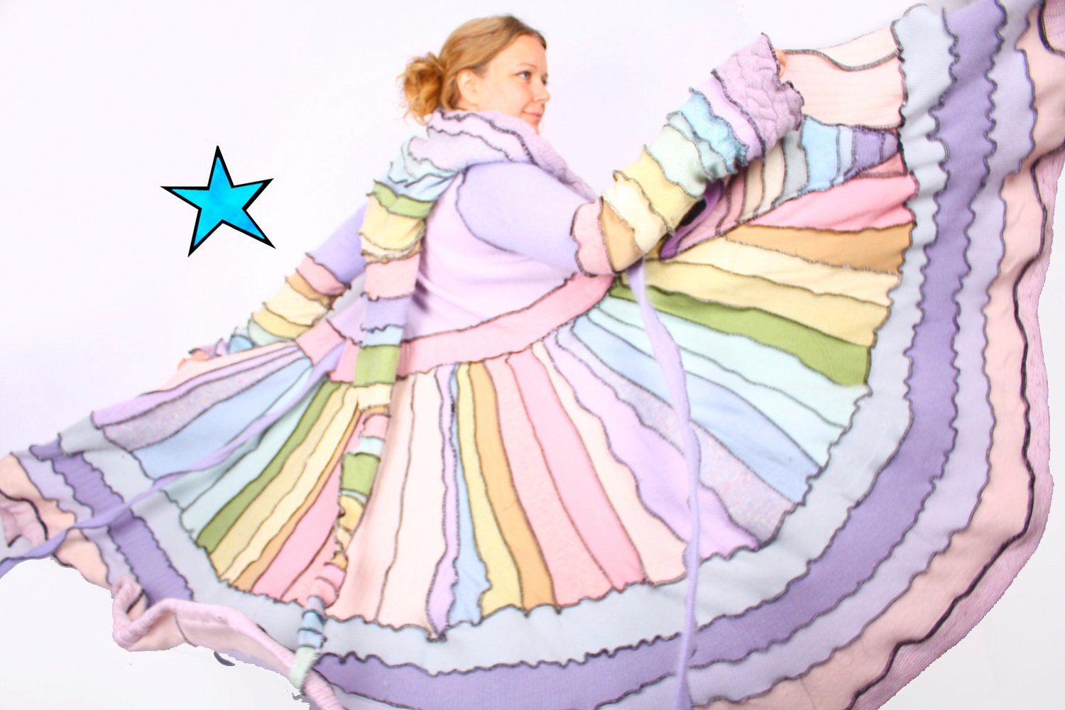 Rainbow Sweater Elf Coat Pattern