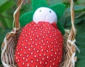 Mini Strawberry Doll in Basket