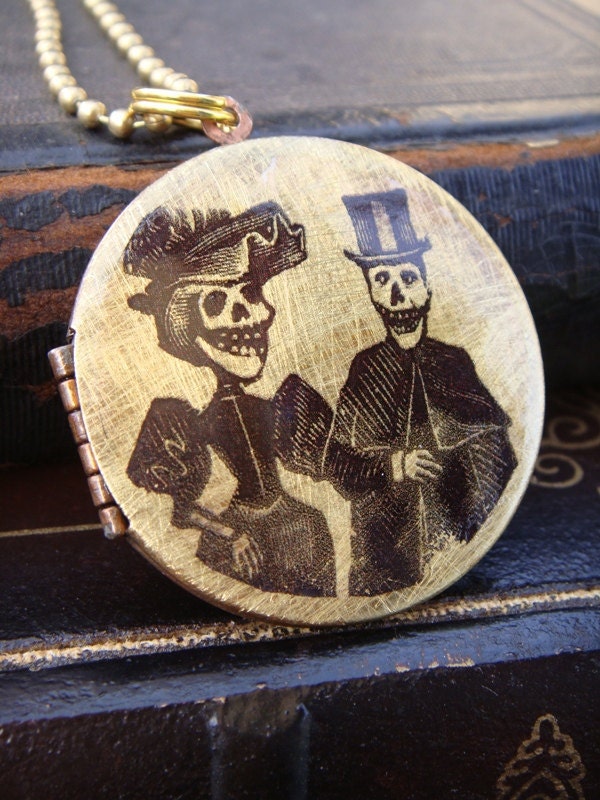 Till Death Don't Us Part Brass Locket