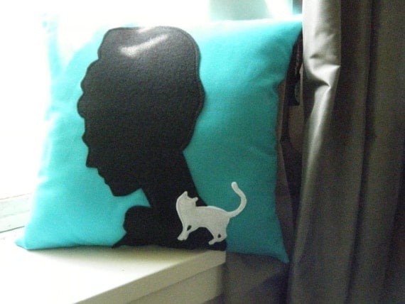 Audrey Hepburn Breakfast at Tiffany's Decorative Pillow - Perfect for Wedding Decor - As Seen on Gossip Girl