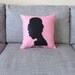 Audrey Hepburn Silhouette Decorative Pillow