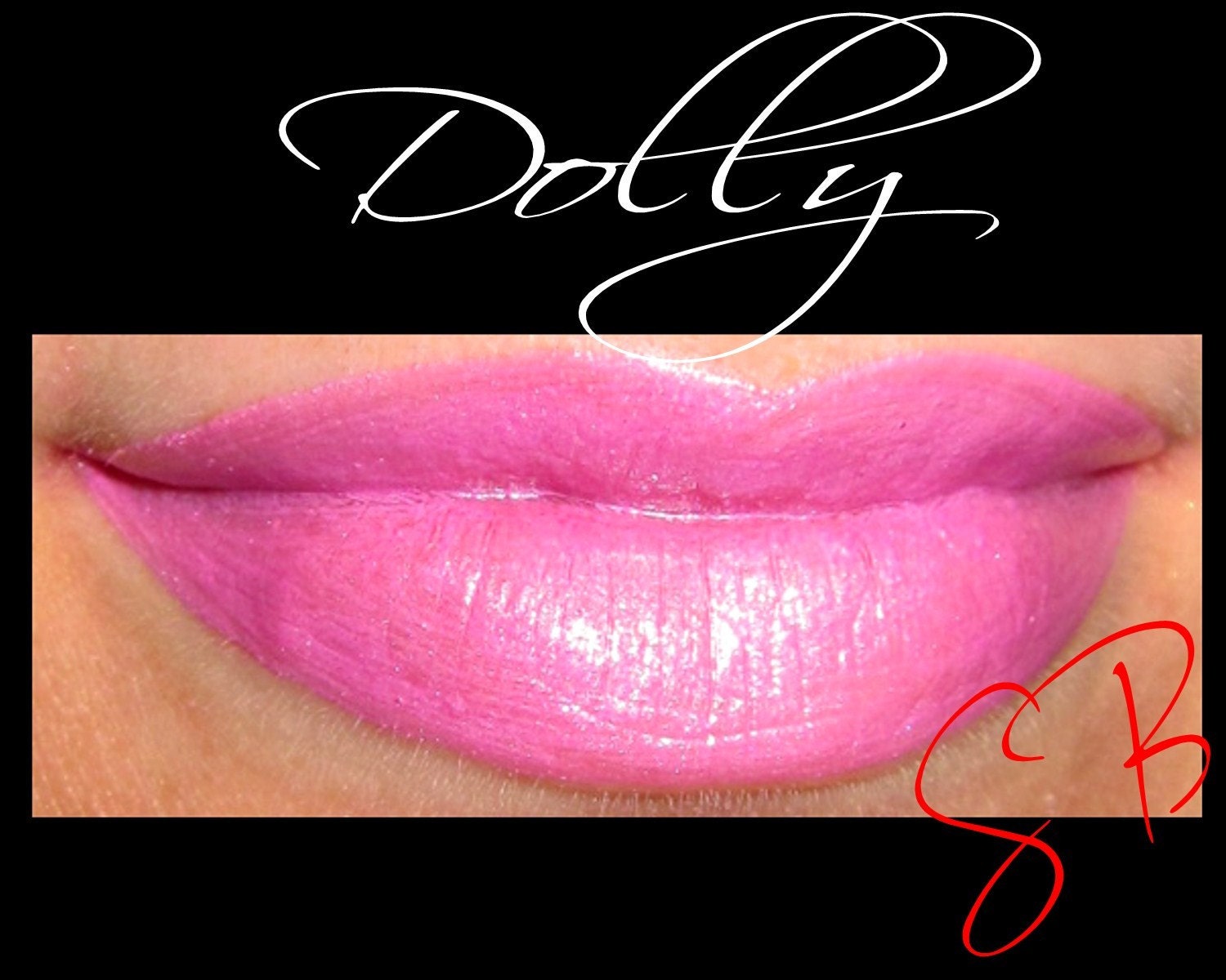 Dolly Mineral makeup Lipstick (Medium Bright hot pink) Cheek and Lip Color