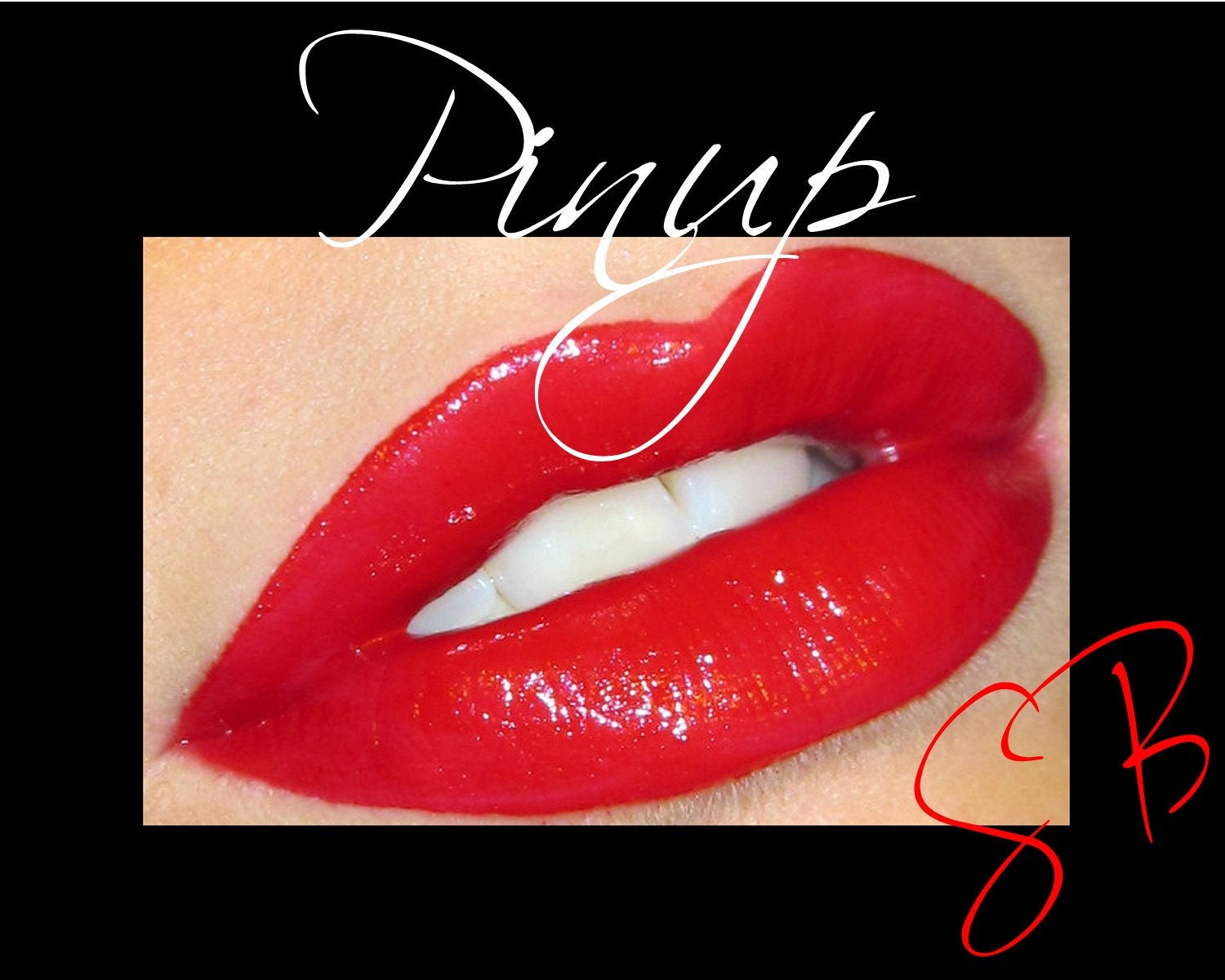 Pinup Lip Gloss (Gorgeous glossy Classic Pinup red) Mineral Lacquered Up Full size wand