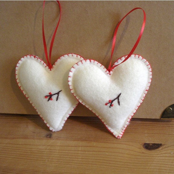 Single red berry heart