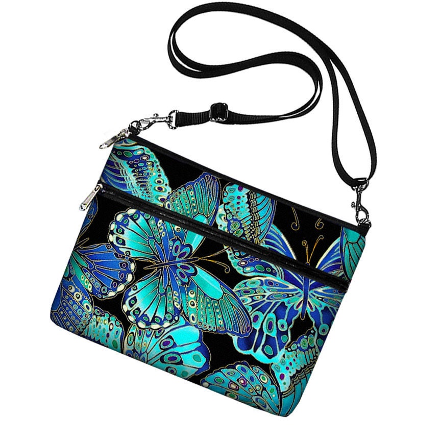 iPad Case iPad Cover Ipad Bag iPad Sleeve Ipad 3 Ipad 2  Ipad 1 adjustable shoulder strap Butterfly blue green purple