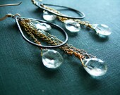 Bohemian Earrings, Gemstone Hoops, Silver Hoops, Hoop Earrings