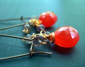Criminally Chic- Carnelian and Labrodorite - Earrings 