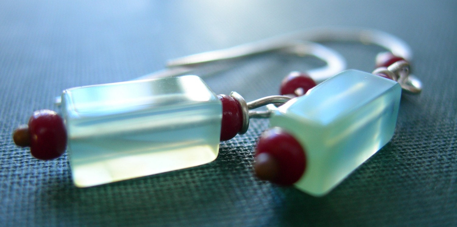 Jaipur Earring - blue chalcedony