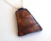 Broken Plate Pendant on Chain - Michael Jacksons Ghost - Recycled China