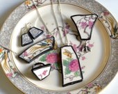 Custom Broken Plate Jewelry from YOUR Broken Plate - Recycled China - 1 Pendant