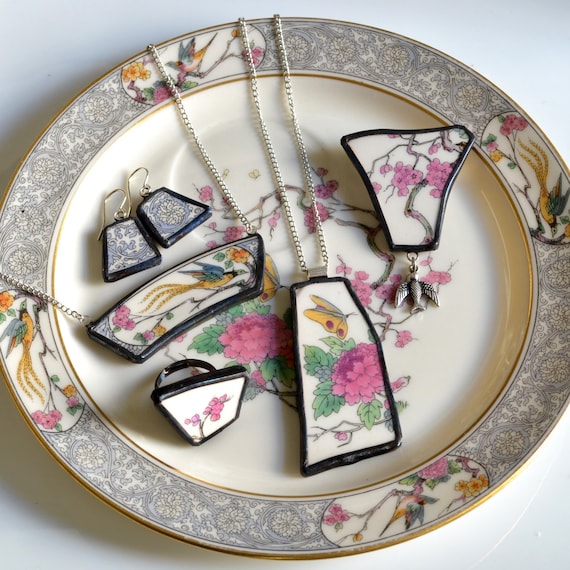 Custom Broken Plate Jewelry from YOUR Broken Plate - Recycled China - 1 Pendant
