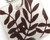 Laurel Necklace in Chocolate Brown on Sterling Silver Bead Chain