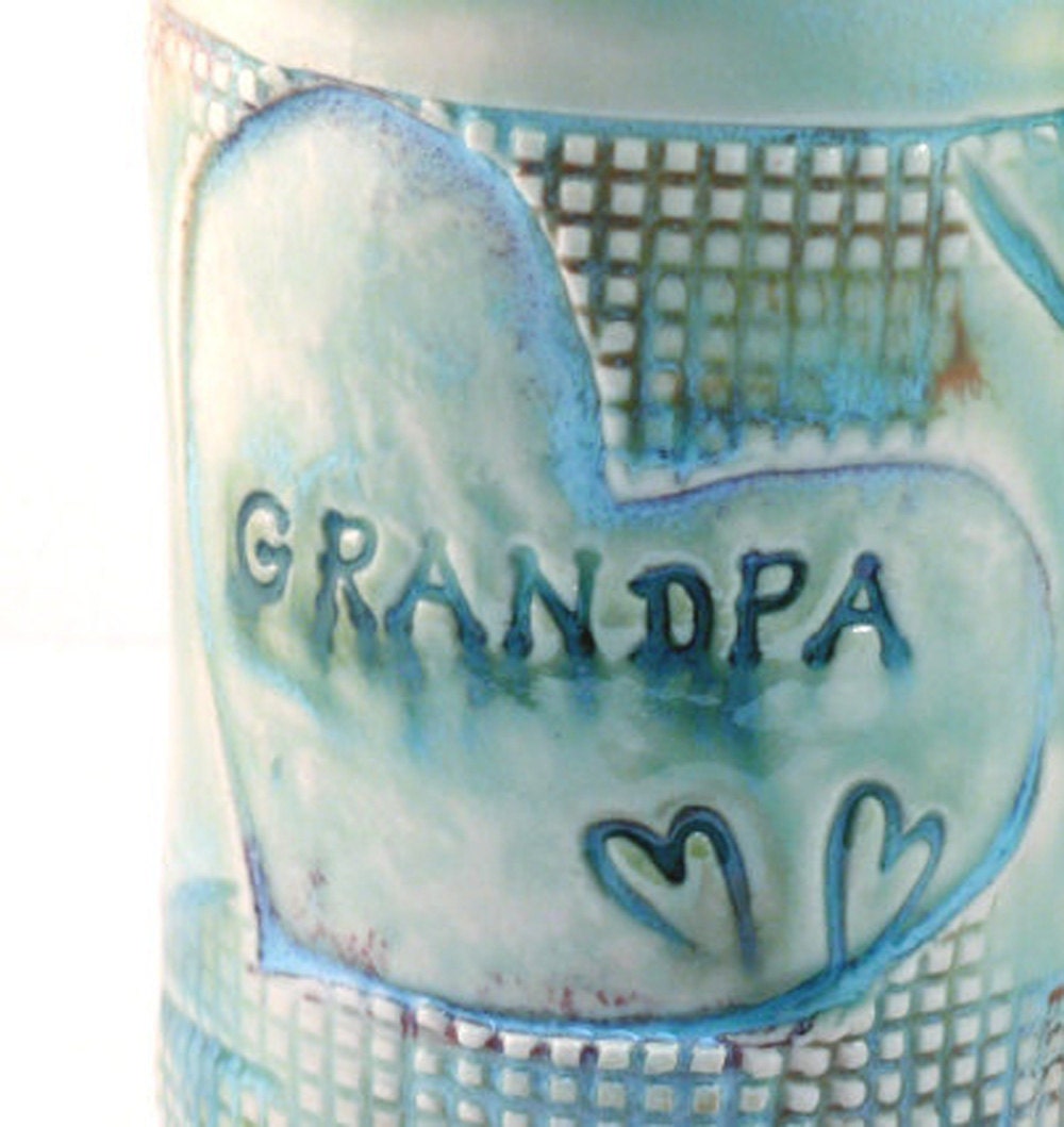 Grandpa Mug IN STOCK - Coffee Cup with dragonflies and hearts -  for birthday, Father's Day, any occasion