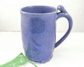 Big Periwinkle Coffee Mug IN STOCK Purple Mug / Chai Teacup in Periwinkle - BlueSkyPotteryCO