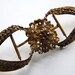 Antique Brass Cut Steel Victorian Style Belt Buckle