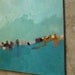abstract landscape oil painting turquoise green blue