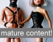 A Lady and her Gimp - Fetishdollies, alternative, adult greetings card - image 4/10 - bondage, dildo, dominatrix...  (mature)