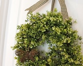 Summer Wreath - Moss Butterfly Wreath - Boxwood Wreath - Door Wreath - Front Door Decor - bellabeadboutique