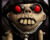 Clay Creepy Doll Monster With Teeth - Angry Gangster Carlo