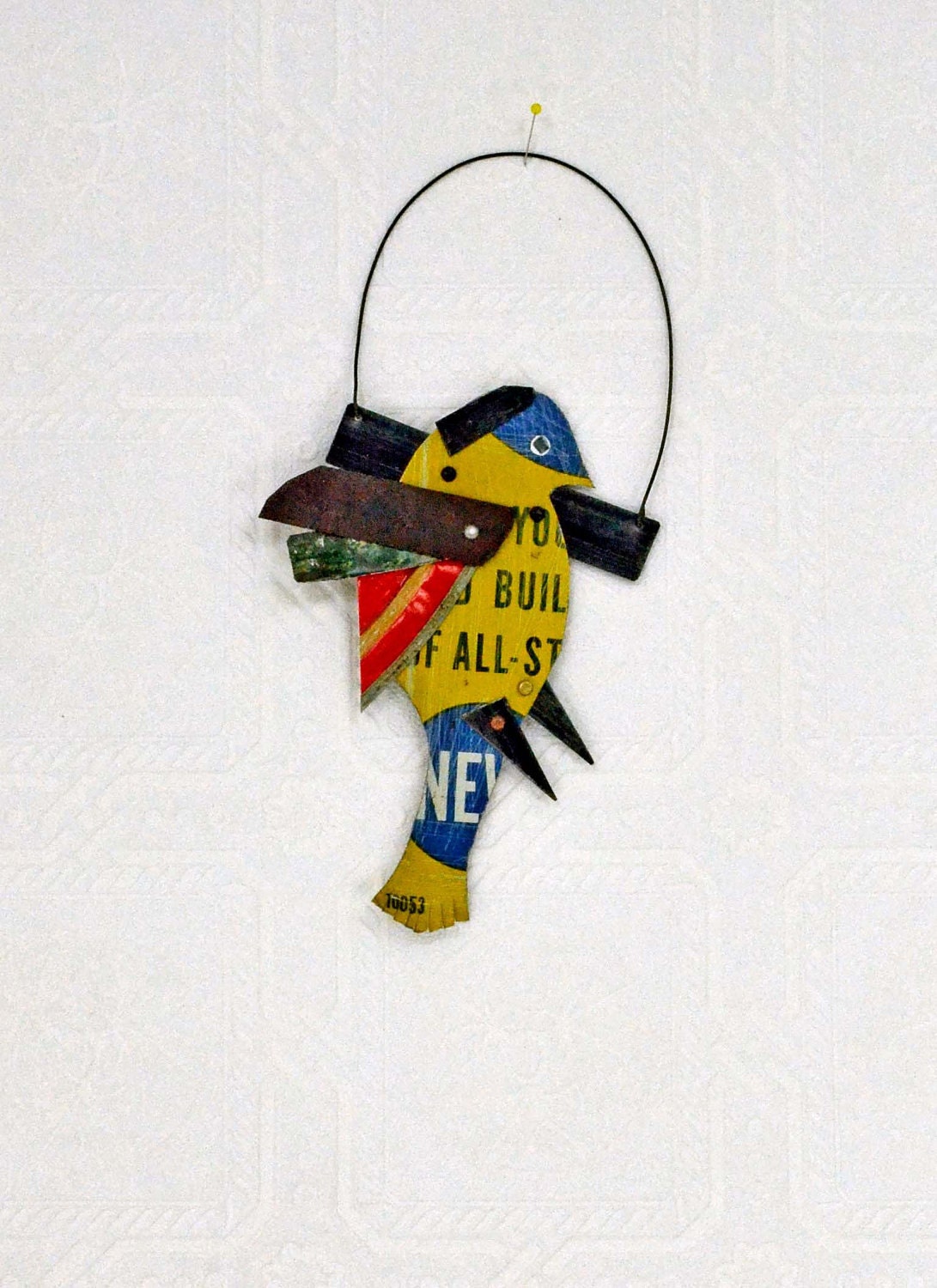 Grunge Bird II - Original Mixed Media Assemblage