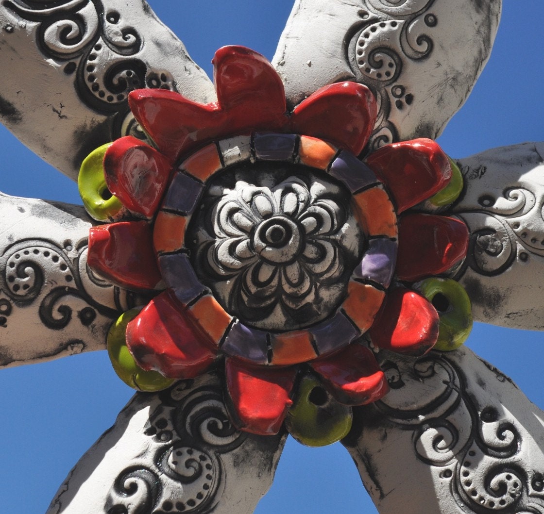 Jester Wall Flower Handmade Pottery