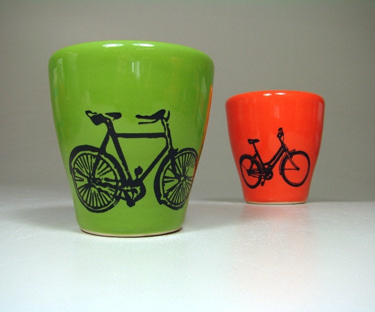 5oz tumbler dusty road bike (avocado) - Made to Order / Pick Your Colour