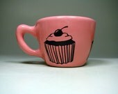 12oz cup cupcake (bubblegum) - Made to Order / Pick Your Colour