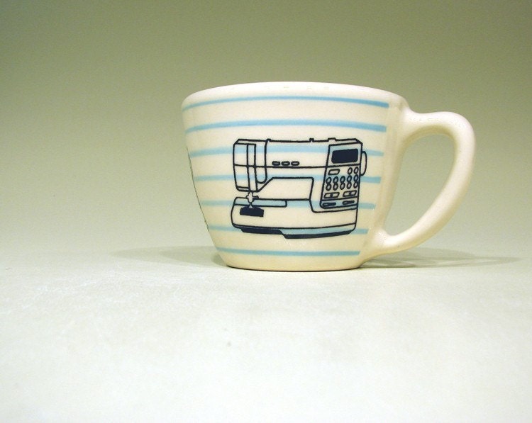 Made to Order - 12oz cup viking (blue pinstripes)