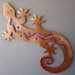 Metal Gecko Lizard Southwest Art Wall Hanging Rusted with Accents Extra Large, 47 inch