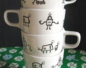 Robot Motif Mugs